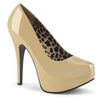 TEEZE-06W Plateau Pumps - Creme (Weit) | Pleaser Pink Label