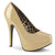 TEEZE-06W Plateau Pumps - Creme (Weit) | Pleaser Pink Label