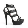TEEZE-42W Plateau Sandaletten - Schwarz (Weit) | Pleaser Pink Label