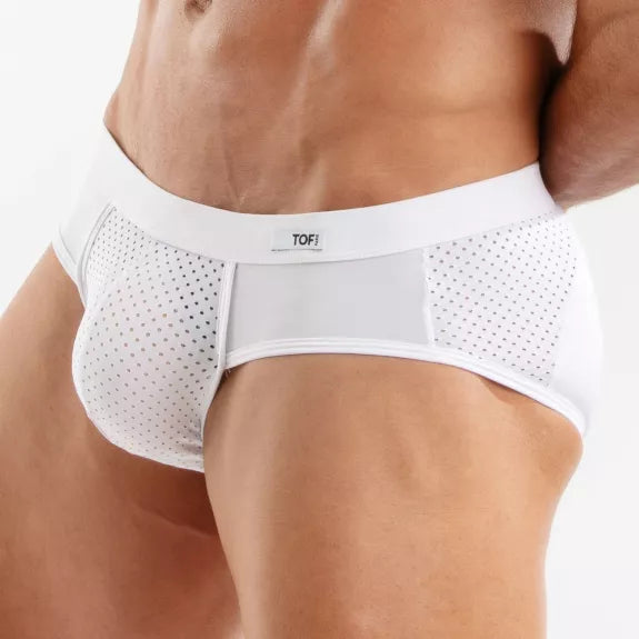 Herren Slip Mikrofaser Weiß - atmungsaktiv & figurbetont | TOF Paris