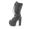 TORMENT-156 Plateau Stiefel Schwarz Matt von DemoniaCult – Ansicht 3