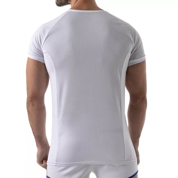 Weißes Total Protection T-Shirt mit modernem Designer Cut von TOF Paris – Ansicht 3