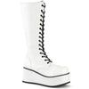 TRASHVILLE-502 Plateau Stiefel Weiss matt | DemoniaCult