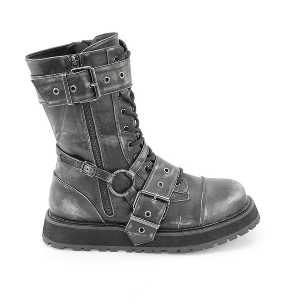 VALOR-220 Plateau Stiefel Grau Matt von DemoniaCult – Ansicht 5