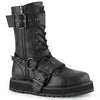 VALOR-220 Plateau Stiefel schwarz matt Schnürung Schnallen | DemoniaCult SALE