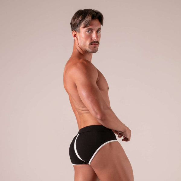Versatile Ouvert-Slip Schwarz von Absolu Male – Ansicht 6