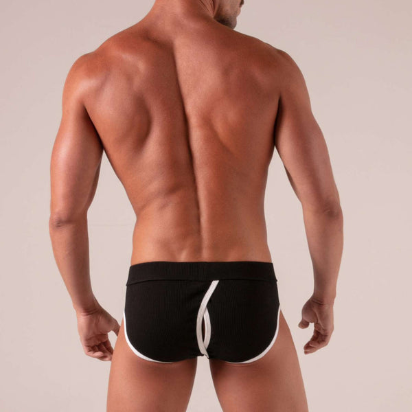 Versatile Ouvert-Slip Schwarz von Absolu Male – Ansicht 10