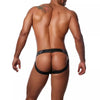 Schwarzer verführerischer Jockstrap aus sinnlichem Samtstoff von TOF Paris – Ansicht 6