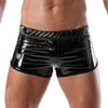 Schwarze Vinyl Mini-Shorts von TOF Paris