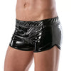 Schwarze Vinyl Mini-Shorts von TOF Paris – Ansicht 4