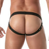 Jockstrap Herren schwarz - elastisch, schnappbar & glänzend | TOF Paris