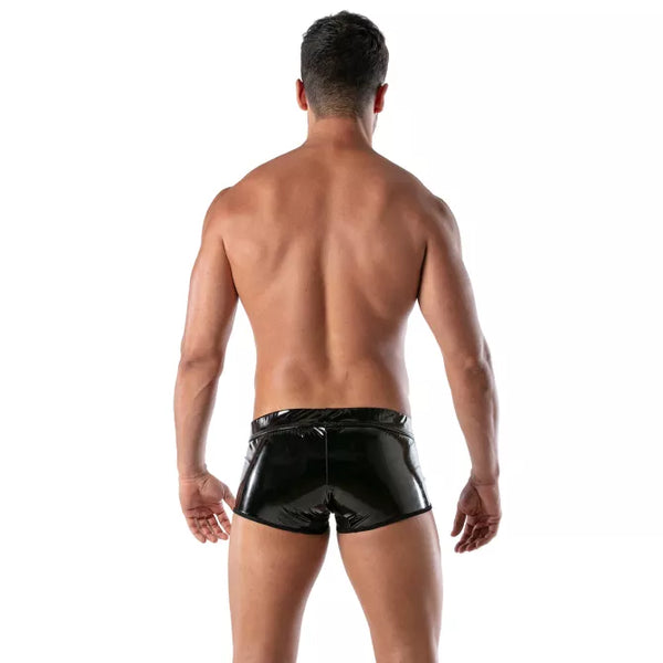 Schwarze Vinyl-Boxershorts von TOF Paris – Ansicht 5