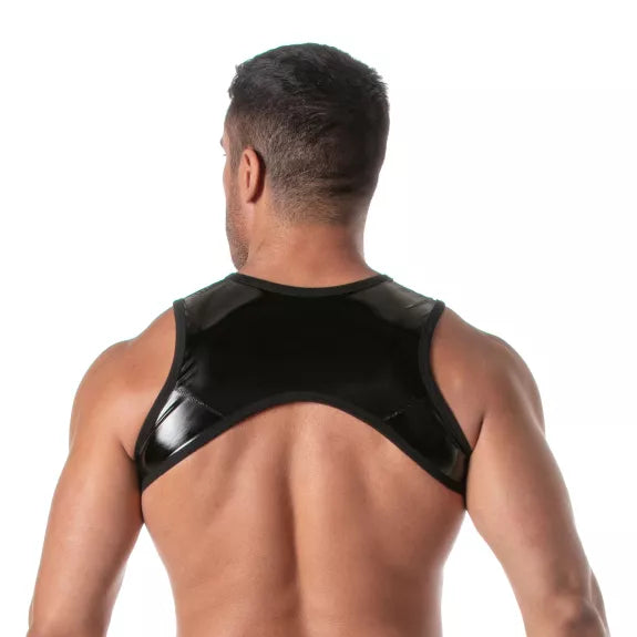 Herren Harness mit Reißverschluss - Sexy, glänzend & praktisch, Schwarz | TOF Paris