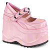 WAVE-48 Plateau Schuh rosa glänzend | DemoniaCult