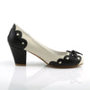 WIGGLE-17 Pumps Weiß/Schwarz | Pin Up Couture