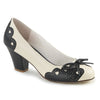 WIGGLE-17 Pumps Weiß/Schwarz | Pin Up Couture