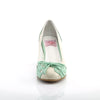 WIGGLE-17 Pumps Weiß/Grün | Pin Up Couture