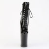 WORSHIP-1020 Plateau Stiefeletten Ponyheel Schwarz Lack | Pleaser
