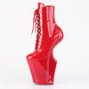WORSHIP-1020 Plateau Stiefeletten Ponyheel Rot | Pleaser