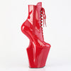 WORSHIP-1020 Plateau Stiefeletten Ponyheel Rot | Pleaser