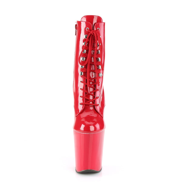 XTREME-1020 Plateau Stiefeletten Rot Lack von Pleaser – Ansicht 2