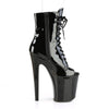 XTREME-1021 Plateau Stiefeletten Lack Schwarz | Pleaser