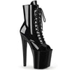 XTREME-1021 Plateau Stiefeletten Lack Schwarz | Pleaser