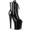 XTREME-1021 Plateau Stiefeletten Lack Schwarz | Pleaser