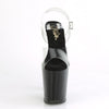 XTREME-808CHS Plateau Sandaletten Schwarz/Silber | Pleaser