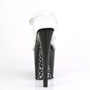 XTREME-808CHS Plateau Sandaletten Schwarz/Silber | Pleaser