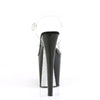 XTREME-808CRS Plateau Sandaletten Schwarz/Silber | Pleaser