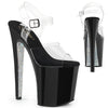 XTREME-808CRS Plateau Sandaletten Schwarz/Silber | Pleaser