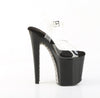 XTREME-808SPRS Plateau Sandaletten Schwarz Lack mit Nieten | Pleaser