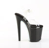 XTREME-808SPRS Plateau Sandaletten Schwarz mit Nieten | Pleaser