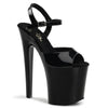 XTREME-809 Plateau Sandaletten Schwarz Lack | Pleaser