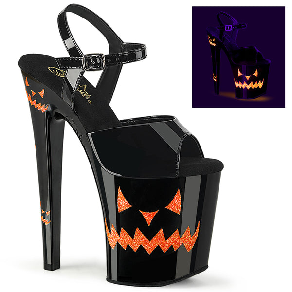 XTREME-809JOL Sandalette Plateauschuhe Halloween Schwarz | Pleaser