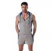 Ärmellose Zip-Hoodie Weste - Stretch, Komfort & praktische Taschen, Grau | TOF Paris