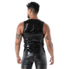 Schwarzes Latex Tank Top mit markantem Reißverschluss von TOF Paris – Ansicht 3