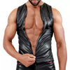Schwarzes Fetish Tank Top mit markantem Reißverschluss von TOF Paris