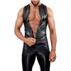 Schwarzes Fetish Tank Top mit markantem Reißverschluss von TOF Paris – Ansicht 5
