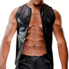 Schwarzes Fetish Tank Top mit markantem Reißverschluss von TOF Paris – Ansicht 6