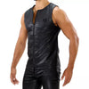 Schwarzes Fetish Tank Top mit markantem Reißverschluss von TOF Paris – Ansicht 3