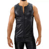 Schwarzes Fetish Tank Top mit markantem Reißverschluss von TOF Paris – Ansicht 2