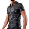 Schwarzes Fetish Tank Top mit markantem Frontreißverschluss von TOF Paris – Ansicht 5