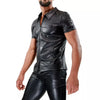 Schwarzes Fetish Tank Top mit markantem Frontreißverschluss von TOF Paris – Ansicht 6